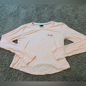 Hurley Women’s Medium Pink Cropped Top Long Sleeve